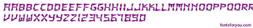 FluidLcd Font – Purple Fonts on White Background