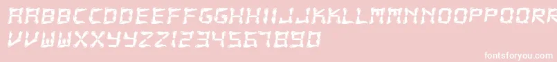 FluidLcd Font – White Fonts on Pink Background