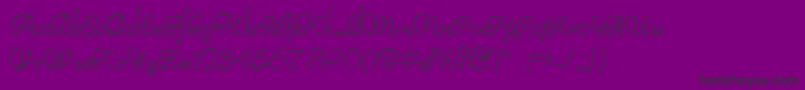 ReliantBeveled Font – Black Fonts on Purple Background