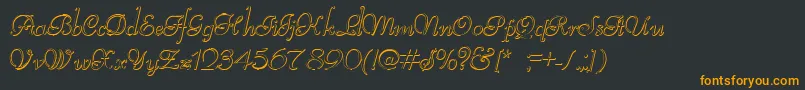 fuente ReliantBeveled – Fuentes Naranjas Sobre Fondo Negro