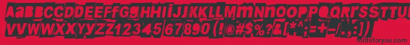 Blankblizzkriegi Font – Black Fonts on Red Background