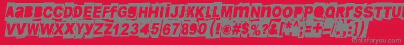 Blankblizzkriegi Font – Gray Fonts on Red Background