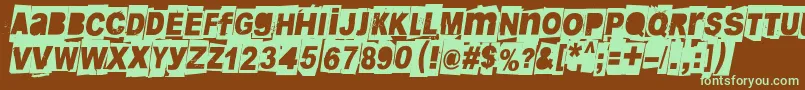 Blankblizzkriegi Font – Green Fonts on Brown Background