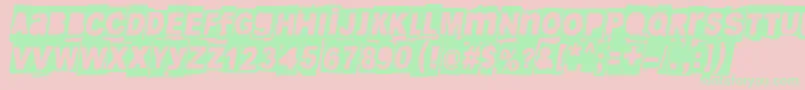 Blankblizzkriegi Font – Green Fonts on Pink Background