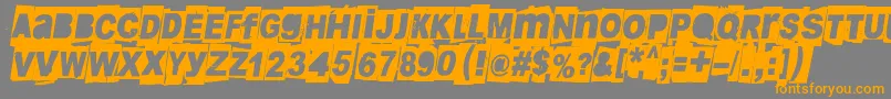 Blankblizzkriegi Font – Orange Fonts on Gray Background