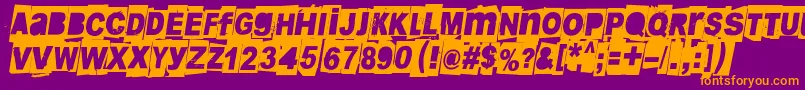 Blankblizzkriegi Font – Orange Fonts on Purple Background