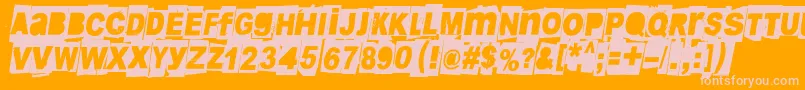 Blankblizzkriegi Font – Pink Fonts on Orange Background