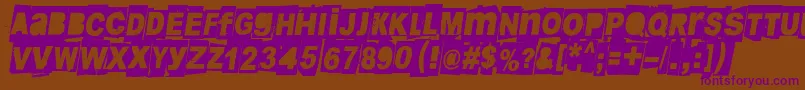 Blankblizzkriegi Font – Purple Fonts on Brown Background