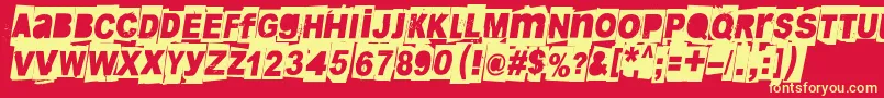 Blankblizzkriegi Font – Yellow Fonts on Red Background