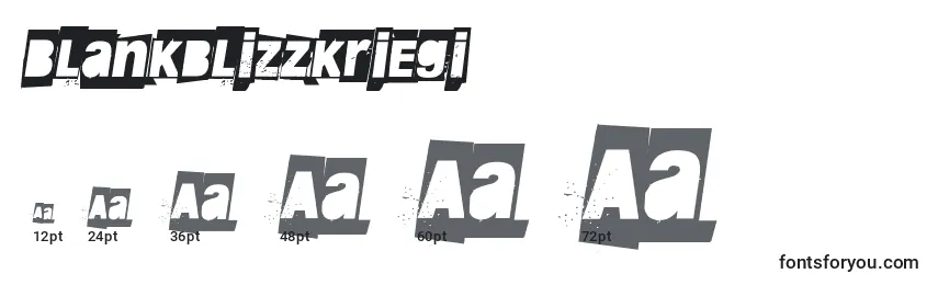 Размеры шрифта Blankblizzkriegi
