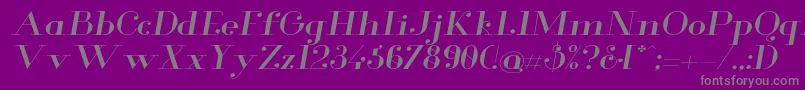 GlamorExtendeditalic Font – Gray Fonts on Purple Background