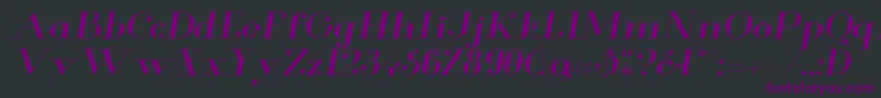 GlamorExtendeditalic Font – Purple Fonts on Black Background
