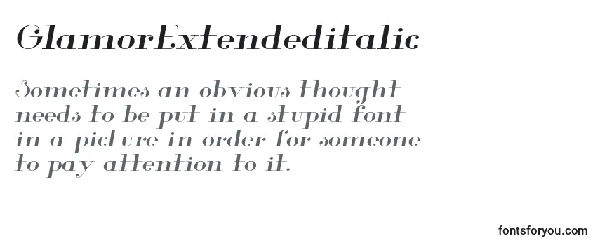 GlamorExtendeditalic (88815)-fontti