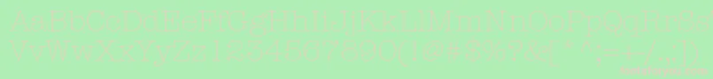 AmericantypewriterstdLight Font – Pink Fonts on Green Background