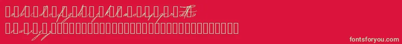 フォントDestinationDesolation – 赤い背景に緑の文字