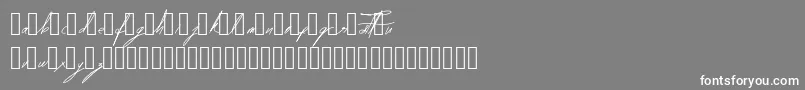 DestinationDesolation-Schriftart – Weiße Schriften auf grauem Hintergrund