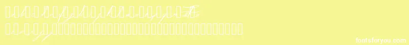 DestinationDesolation Font – White Fonts on Yellow Background