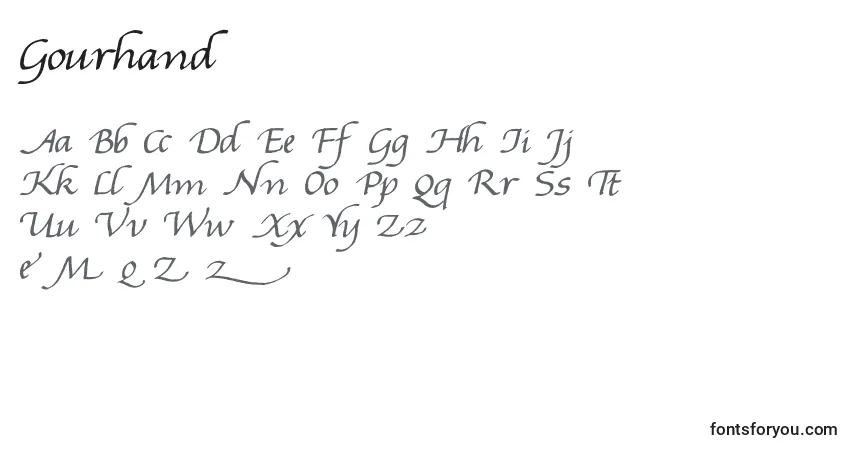 Gourhandフォント–アルファベット、数字、特殊文字