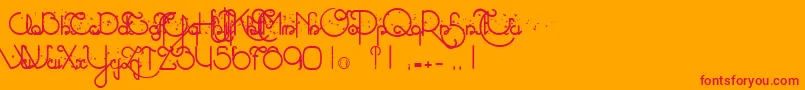 AtlasEternal78Star Font – Red Fonts on Orange Background