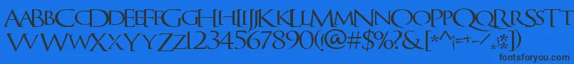 QuagentRegular Font – Black Fonts on Blue Background