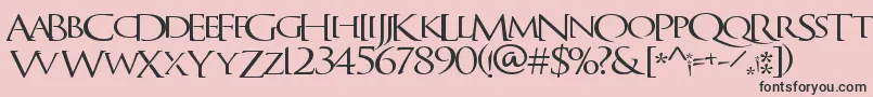 QuagentRegular Font – Black Fonts on Pink Background