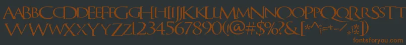 QuagentRegular Font – Brown Fonts on Black Background
