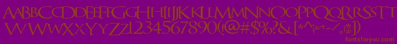 QuagentRegular Font – Brown Fonts on Purple Background