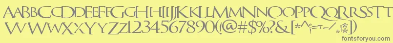 QuagentRegular Font – Gray Fonts on Yellow Background