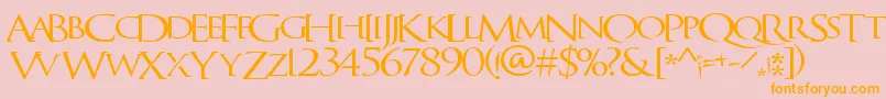 QuagentRegular Font – Orange Fonts on Pink Background