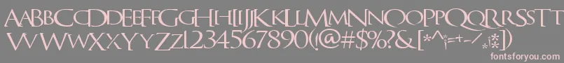 QuagentRegular Font – Pink Fonts on Gray Background