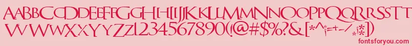 QuagentRegular Font – Red Fonts on Pink Background