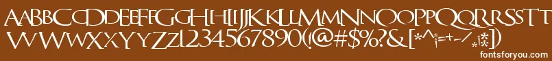 QuagentRegular Font – White Fonts on Brown Background