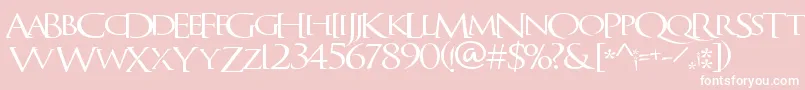 QuagentRegular Font – White Fonts on Pink Background