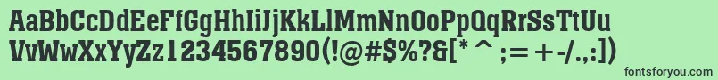 Шрифт AMonumentonrDemibold – чёрные шрифты на зелёном фоне