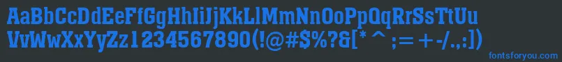 Шрифт AMonumentonrDemibold – синие шрифты на чёрном фоне