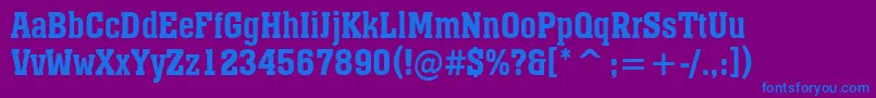 AMonumentonrDemibold Font – Blue Fonts on Purple Background