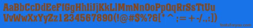 AMonumentonrDemibold Font – Brown Fonts on Blue Background