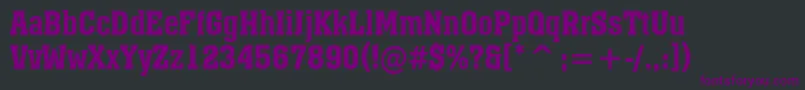 Czcionka AMonumentonrDemibold – fioletowe czcionki na czarnym tle