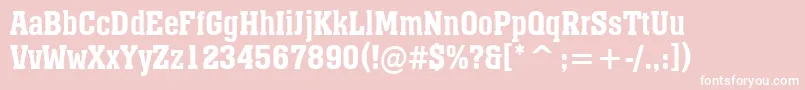 AMonumentonrDemibold-fontti – valkoiset fontit vaaleanpunaisella taustalla
