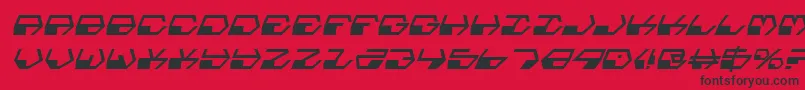 DeranianItalic Font – Black Fonts on Red Background