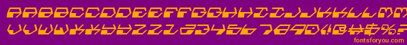 DeranianItalic Font – Orange Fonts on Purple Background