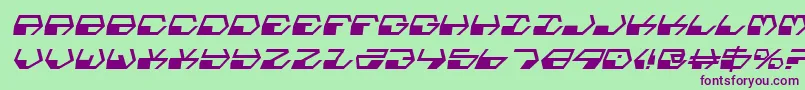DeranianItalic Font – Purple Fonts on Green Background