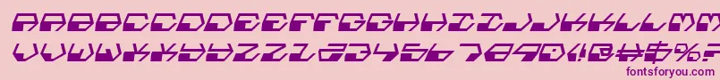 DeranianItalic Font – Purple Fonts on Pink Background