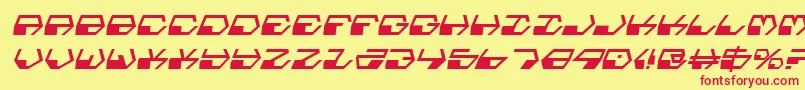 DeranianItalic Font – Red Fonts on Yellow Background