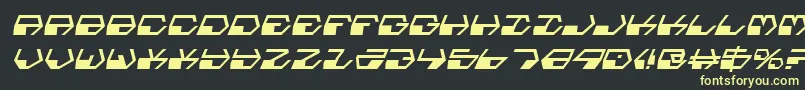 DeranianItalic Font – Yellow Fonts on Black Background