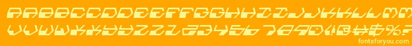 DeranianItalic Font – Yellow Fonts on Orange Background