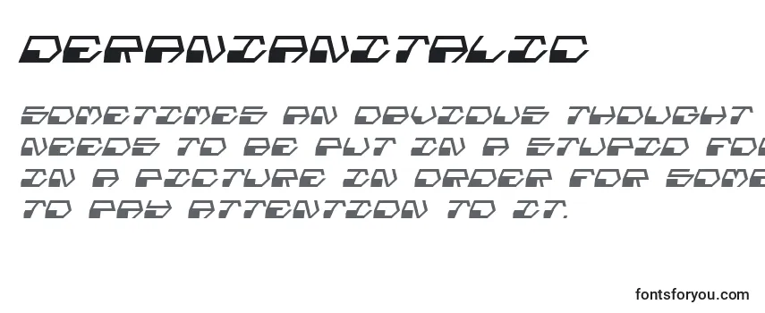 Обзор шрифта DeranianItalic