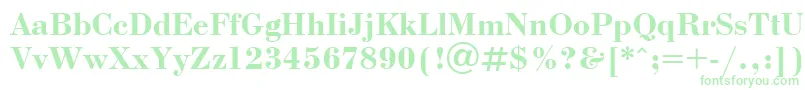 UkrainianbodoniBold Font – Green Fonts on White Background