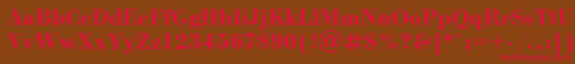 UkrainianbodoniBold Font – Red Fonts on Brown Background
