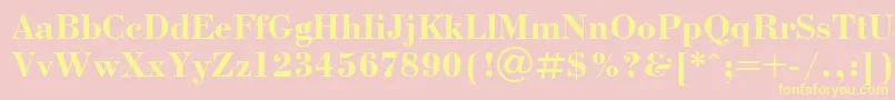 UkrainianbodoniBold Font – Yellow Fonts on Pink Background